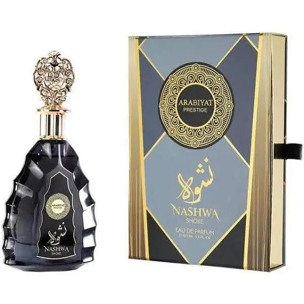 NASHWA Smoke EDP, 100ML (3.4oz) Unisex Fragrance by Arabiyat Prestige - Arabian Fragrance, Citrus Woody, Vibrant, Long-Lasting for Unisex Wear