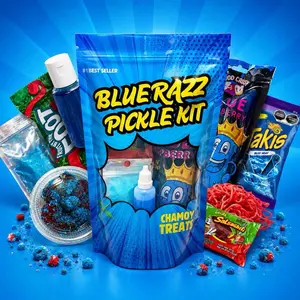 BLUE RAZZ PICKLE KIT WITH 2oz GUSHERS - TAKIS