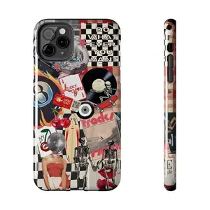 Disco Skater Girl Vintage 8 Ball Collage Phone Case