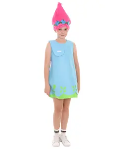 Teen Young Troll for in Blue and Green Costume flame-retardant synthetic fabric-Multiple Size