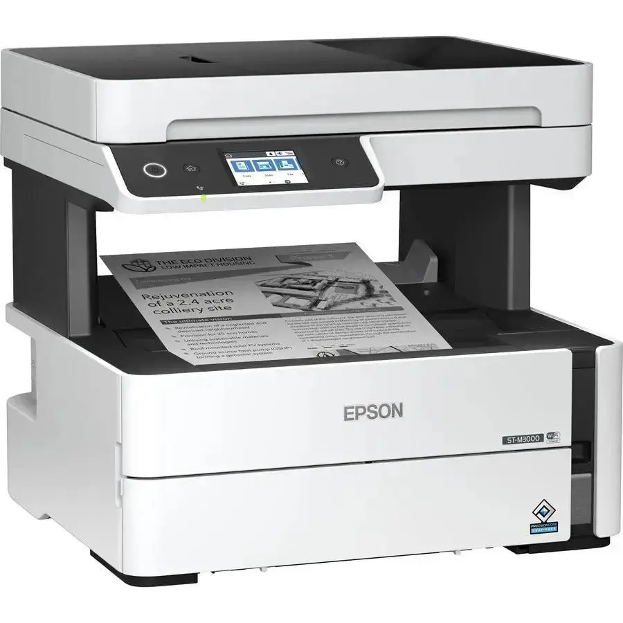 Epson WorkForce ST-M3000 Monochrome Multifunction Supertank Printer with Wireless Connectivity