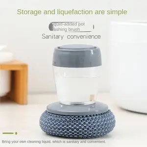 1PC Automatic Soap Dispensing Pot Brush – Press-Type Kitchen Cleaning Tool, Multi-Functional Dishwashing Brush for Easy Daily Cleaning