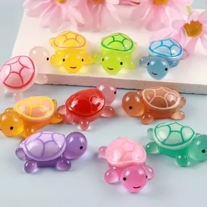 24 Pack Glow-In-The-Dark Mini Turtle Figurines, Creative Garden Decorations, Garden Sculptures Statues, Perfect for Home and Outdoor Use, Night Light Accessories