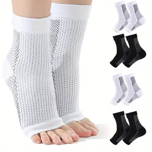 Unisex 2-Pair Ankle Protective Compression Socks - Mid-Crew Performance Multi-Sport Socks with Ankle-Stabilizing Support & Compression Cuff, Sports & Outdoor Accessories for Women, Ideal for Running, Cycling