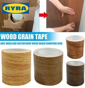 Wood Grain Tape Sofa Repair Duct Tape Self Adhesive Fix Patch Skirting Waist Line Furniture Renovation Home Decor Improvement