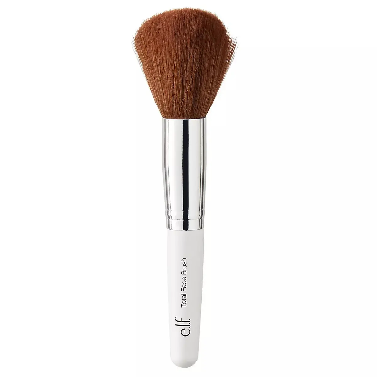 e.l.f. Cosmetics Total Face Makeup Brush for Complete Coverage and a Flawless Finish blush makeup Contoured Beauty premium synthetic foundation Vegan Contouring brushes Multi-Purpose Professional
