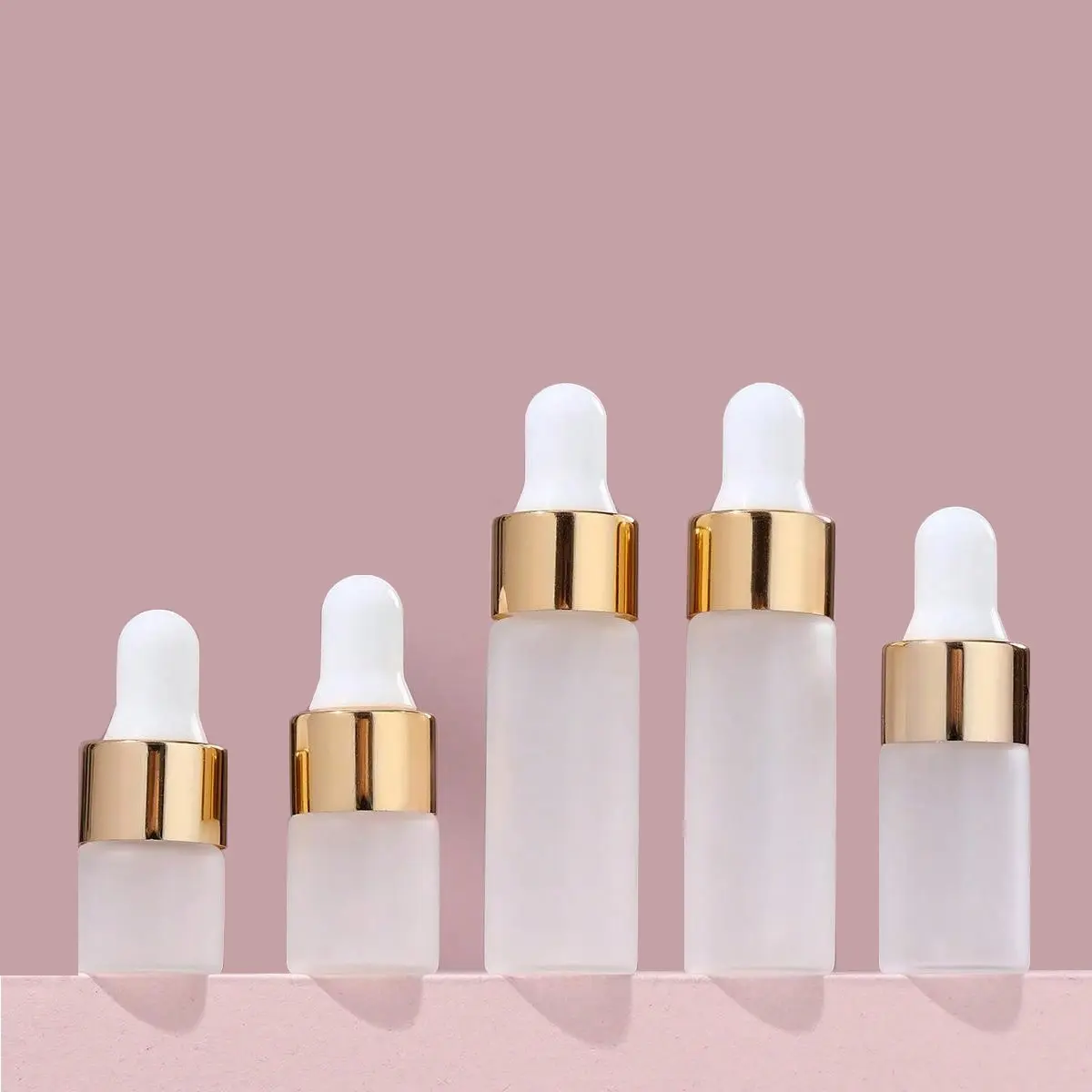 10pcs 1ML 2ML 3ML 5ML Frosted Glass Essential Oil Dropper Bottles, Travel Size Leakproof Containers, Versatile Dispenser Bottle for Aromatherapy, Skincare, Perfume, Gift, Glass Bottles Set