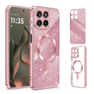 Luxury Glitter Magnetic Phone Case Cover for Moto Edge 5g, Moto G 5g, Moto G Power 5g, Anti-Drop Protection, Electroplated Frame