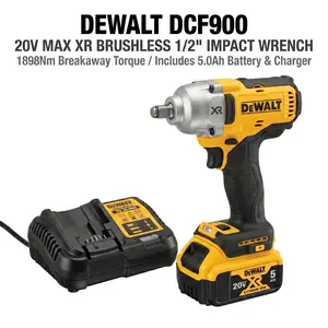 DeWalt DCF900NT 1400 ft-lb (1898 N·m) Impact Wrench for Removing Stuck Lug Nuts on Heavy Trucks job site tool
