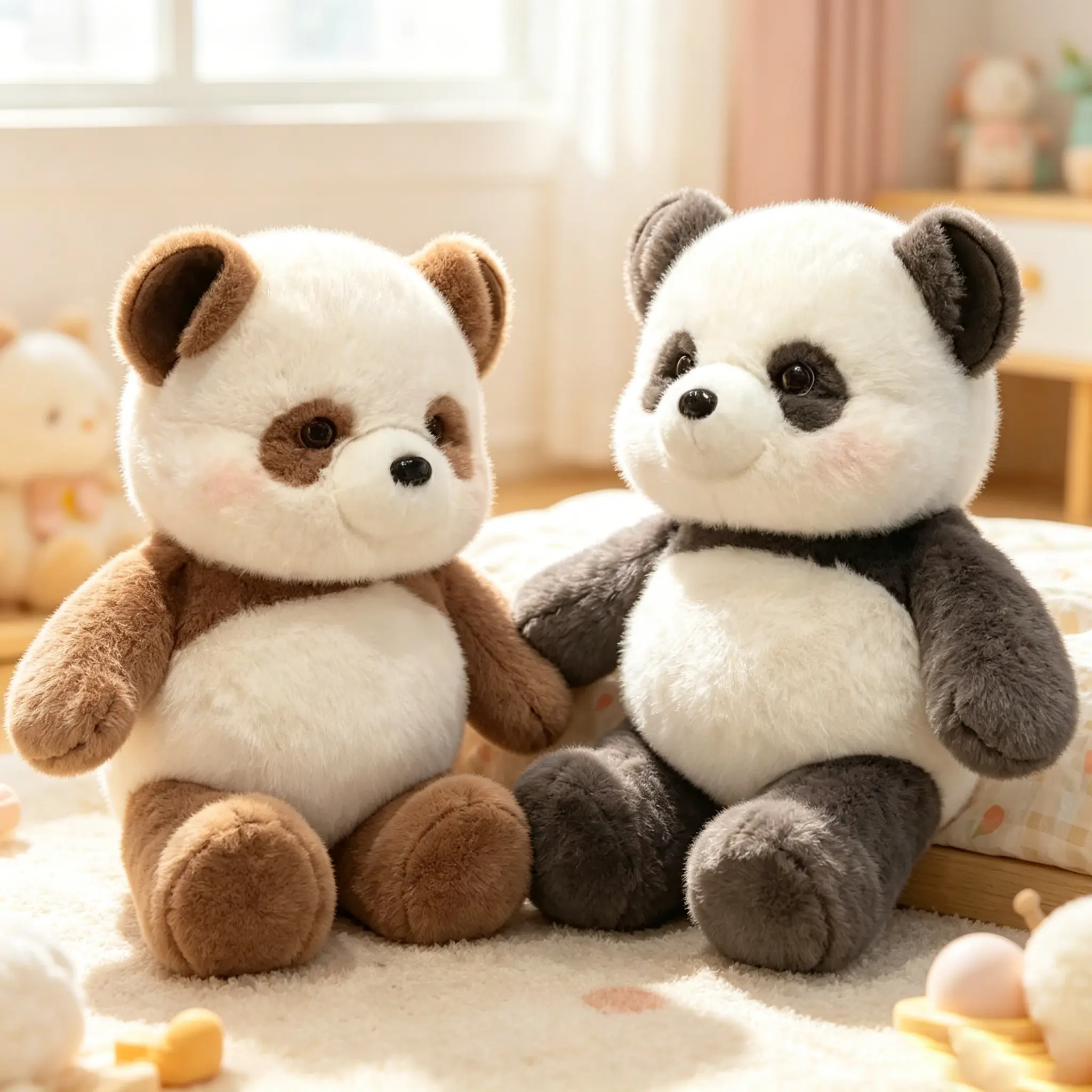 45cm Panda Plush Toy, Soft Huggable Stuffed Panda Doll, Fluffy Pillow, Cute Home Decor & Gift for Kids and Adults