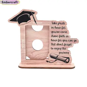 Graduation Photo Frame – Wooden Picture Frame for Graduation Ceremony, Holiday Decorations & Gifts – Customizable Keepsake for Graduation Season Ornaments