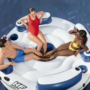 Multi-person floating island * large water floating bed * recliner floating rest inflatable Inflatable Pool Raft