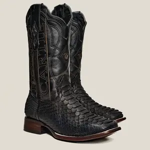MENS PYTHON BLACK MATTE EXOTIC