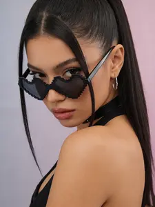 Heart Pixel Design Party Glasses, Novelty Abs Material, Perfect Party Favors, Fun and Unique Eyewear, Ideal for Parties