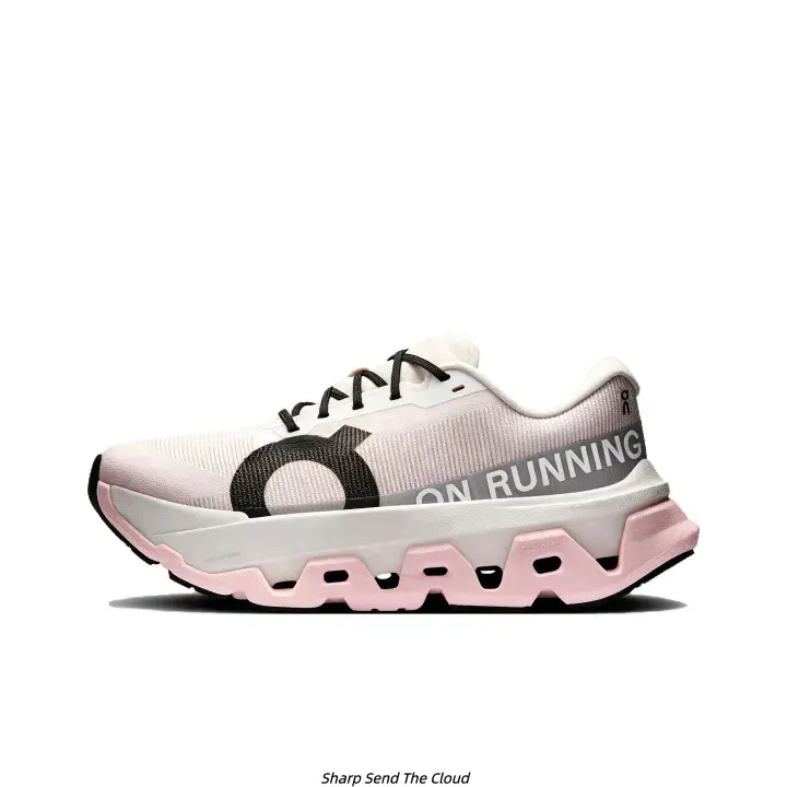 Tri-Color Pink White Mesh Cushioned Running Shoes Hollow Segmented Big Cutout Thick Sole Lightweight Training Athletic Sneakers Unisex Daily Gym Road Jogging Sports Footwear