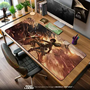 Eren Yeager Mouse Pad, Titan Clash Gaming Desk Mat