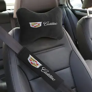 Car Seat Belt Protect Shoulder Pads Cervical Spine Headrest Neck Pillow for Cadillac Escalade CTS DTS STS XTS ATS BLS SLS Deville CT5 CT6 XT5 XT6