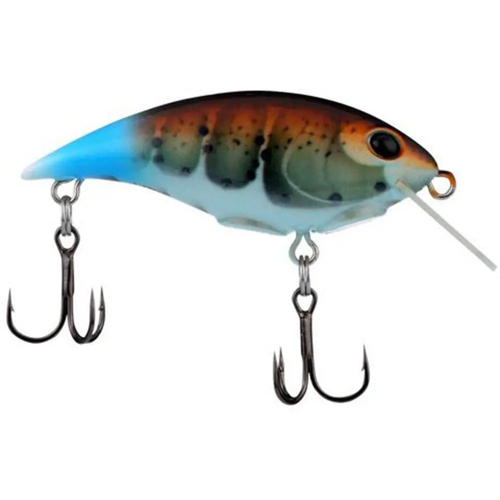 Shallow Diving Crankbait, 2.6" Hard Thumping Fishing Lure with Compact Hybrid Body, High-Pitch Click Sound & Treble Hooks, Treble Hook Lures, Fishing Lures