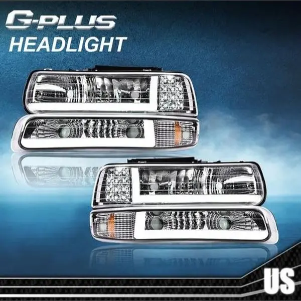 G-PLUS Automotive LED DRL Headlight Kit, Vehicle Accessories for 1999-2002 Chevy Silverado & 2000-2006 Tahoe, LED Car Lights for Car Exterior Upgrade,car accessories