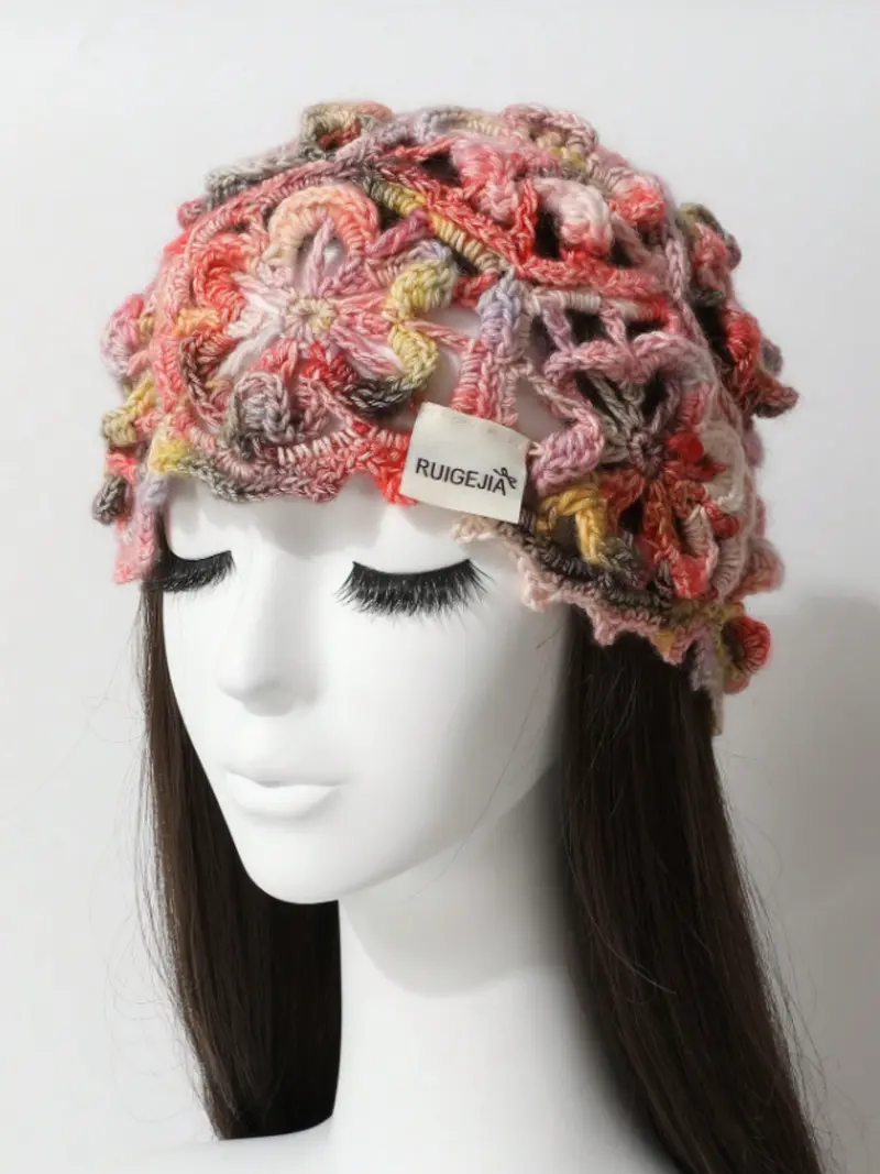 12 PCS Crochet Headpieces - Multicolor Buy Tarpop 12-Piece Summer Kufi Hats for Men & Women, Unisex  main image 3