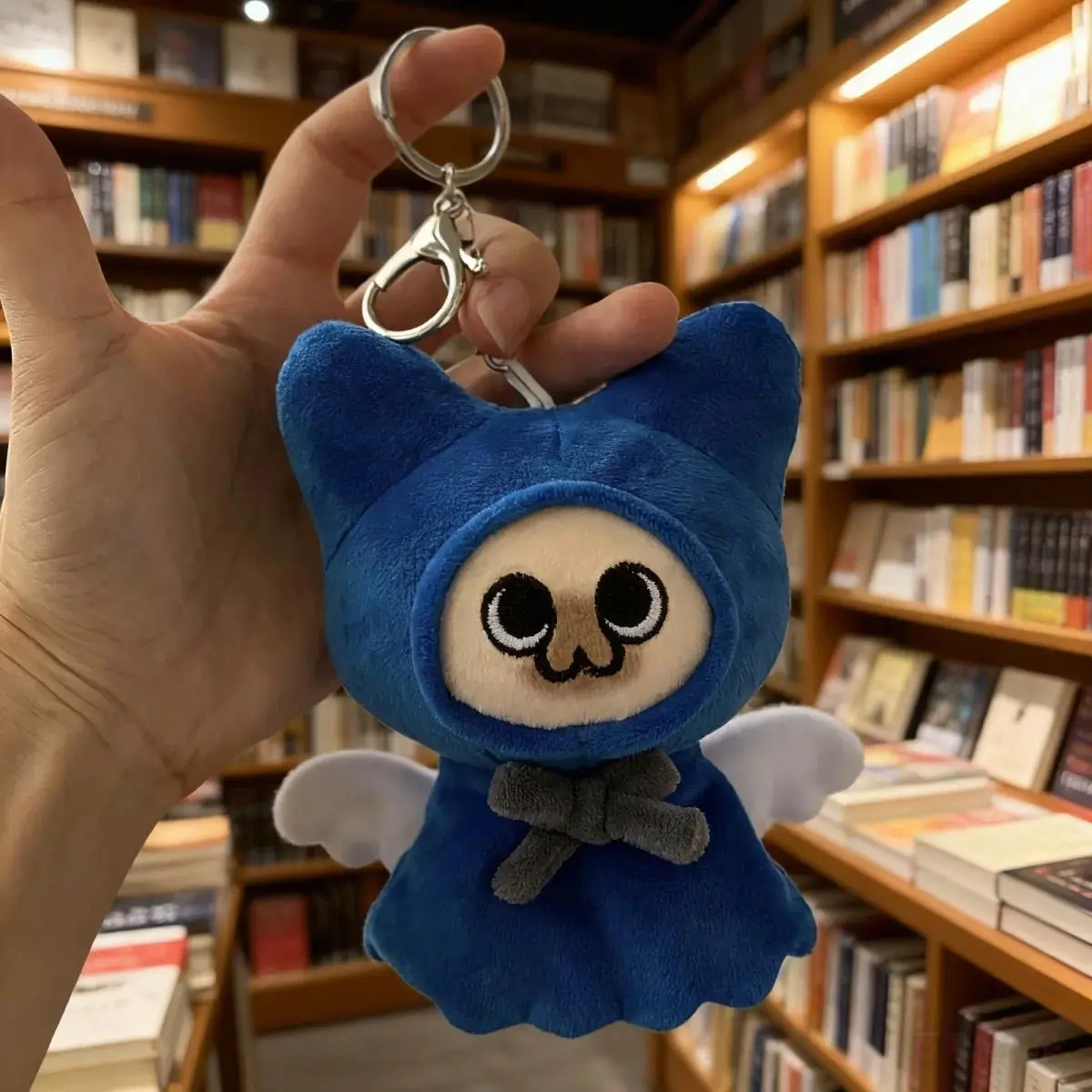 Stuffed 10cm Game Monster Hunter Angel Felyne Cotton Doll Backpack Keychain Ornament or Kids Adults Birthday Gift