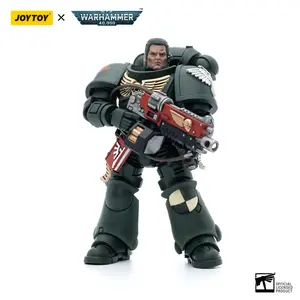 JOYTOY 1/18 Scale Articulating Figurines - Dark Angels Intercessors Brother Asharr Collectible Action Figure JT4959, Ideal for Hobby Fans
