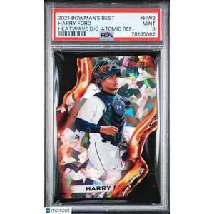Harry Ford 2021 Bowman's Best Heatwave Die-Cuts #HW2-Atomic Ref PSA 9