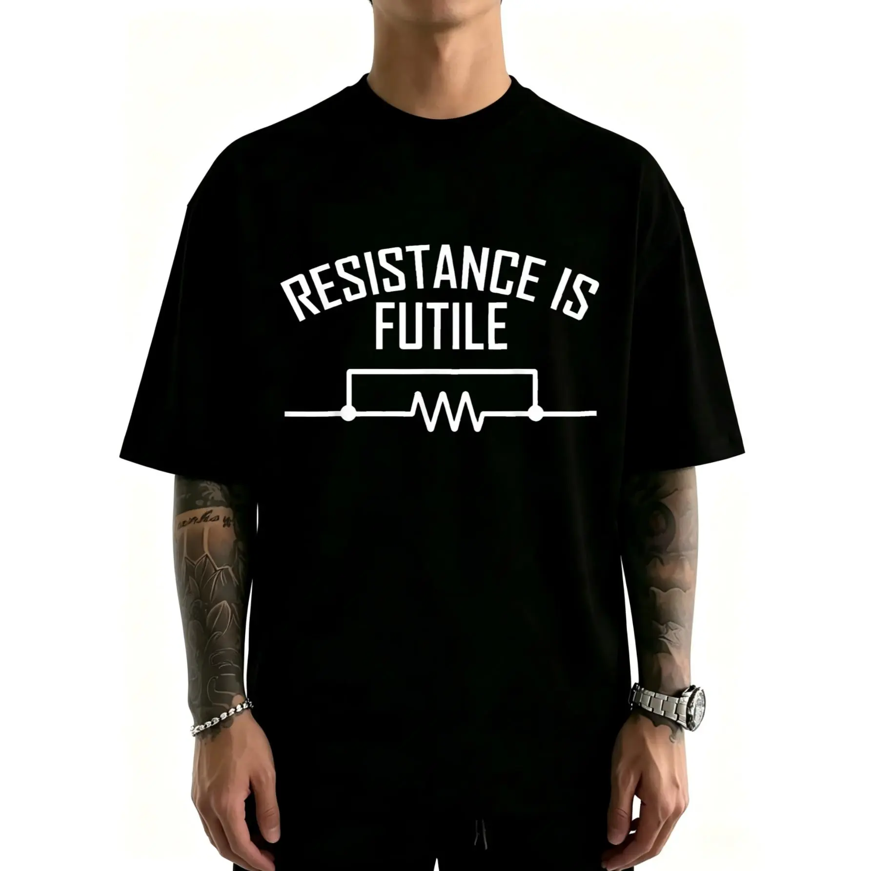 Resistance is Futile Funny Electrical Engineering Nerd T-Shirt