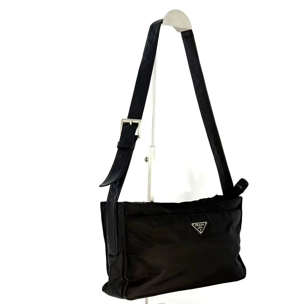 Pre-owned PRADA Canvas Crossbody Bags Black Sport Nylon Small Crossbody Bag B00167 NO1