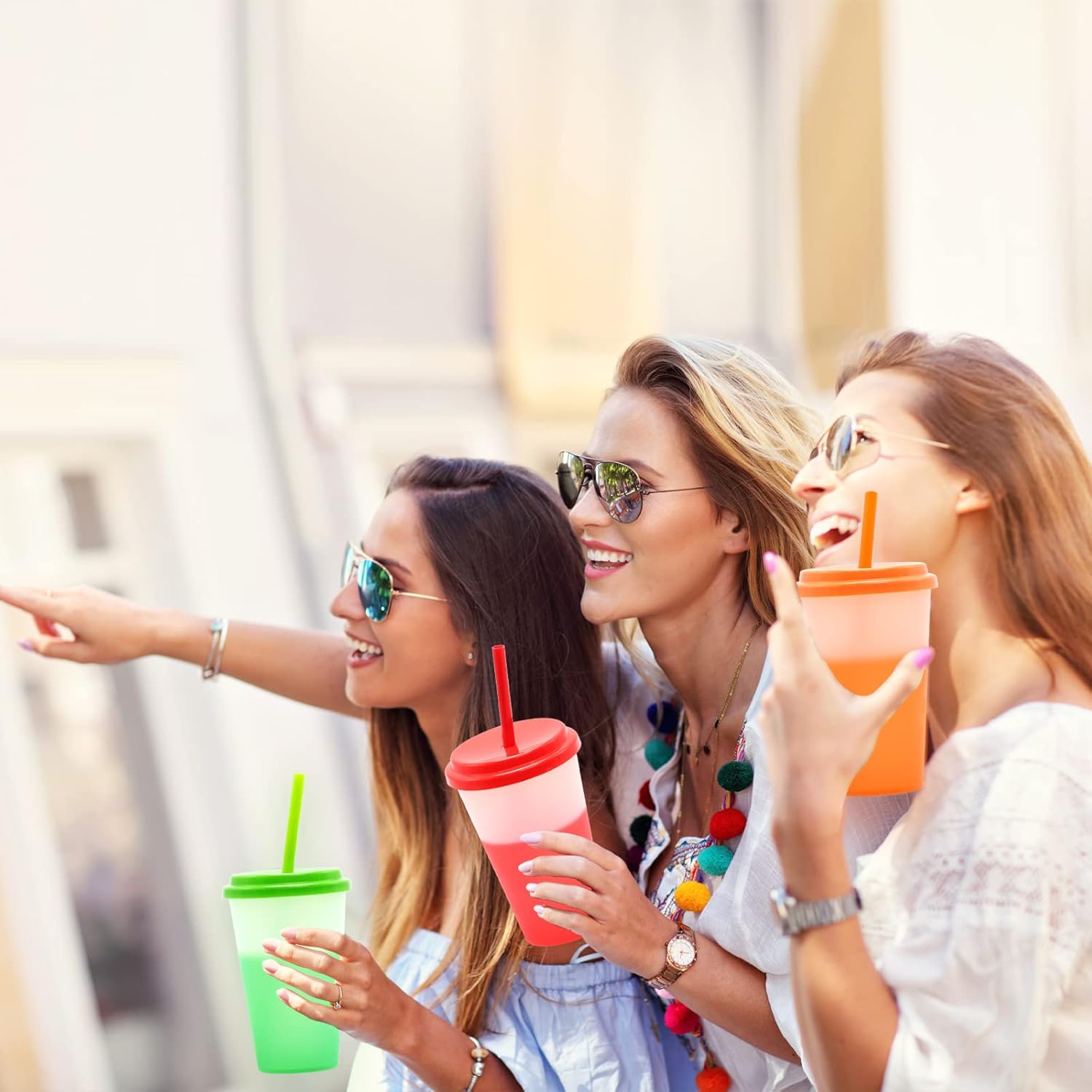 Color Changing Cups 10Pcs 12oz Plastic Tumblers With Lids and Straws for Iced Coffee Smoothie - Reusable Leak Proof Party Cups for Kids Color Changing Cups 10Pcs 12oz Plastic Tumblers With Lids and Straws for Iced Coffee Smoothie - Reusable Leak Proof Party Cups for Kids