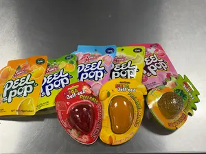 Peelable candy gummies or Jell-eez candies