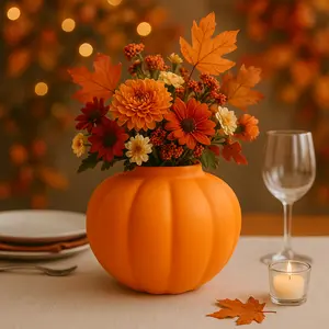 Pumpkin Vase – Fall Centerpiece & Home Décor