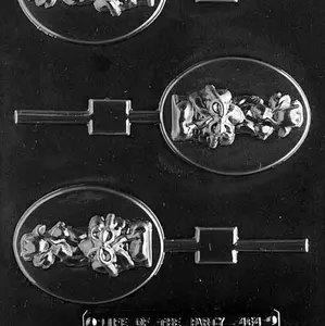 Floral Bouquet Cameo Chocolate Lollipop Mold