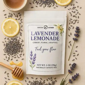 Lavender Lemonade Tea - Caffeine-Free Blend of Zesty Lemon & Floral Lavender with Soft Apple & Tart Citrus Notes Perfect Summer Refreshment Beverage Fruit Organic