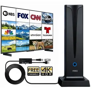 TV Antenna Indoor/Outdoor Long-Range HD Signal Amplifier Newly upgraded for stable signal reception channels Suitable for urban, rural, RV, and other scenarios HD Digital TV Antenna tiktokshopspringglowup Durable Crystal Remote Local