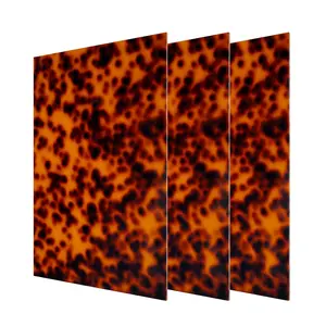 Tortoise Shell Cast Acrylic Sheets 1/8 Thick Acrylic Leopard Pattern Opaque Plastic Panels for Laser Cutting Crafting DIY Home/Festival Decore (3, Tortoise, 8x12inch)
