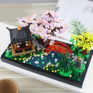 Zen Landscape Garden DIY Tabletop Model, 2280pcs/box Micro-particle Assembling Creative Building Block Toy, Suitable for Birthday Gifts