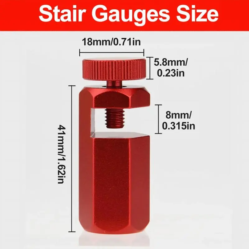 Aluminum Woodworking Framing Square Stops with Holder - Quick-Position, Easy-Install Tall Stair Gauges, Portable Hook, Multi-Size Framing Jig for Speed Square & Circular Saw, Father's Day Gift for Carpenters, Stops + Holder