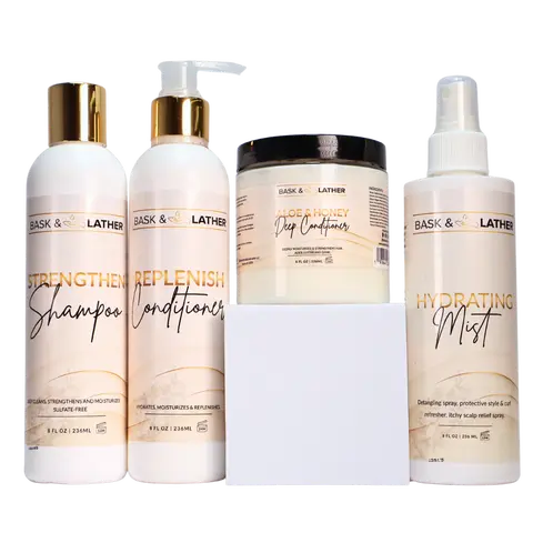 Bask and Lather Wash Day Bundle hair loss -  Shampoo Conditioner Rosemary