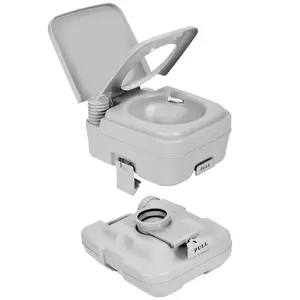OEDRO 2.6 Gallon 10L Portable Toilet Flush Commode Potty Outdoor Indoor Travel Camping