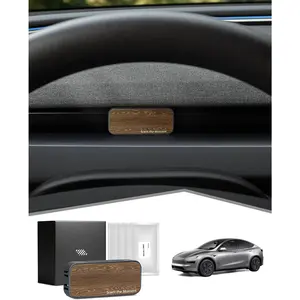 Car Air Freshener Adapter for Tesla Model 3 Highland/Model Y Juniper, Alloy Air Fragrance Diffuser in Vent with 4 Scents Long-Lasting Fragrance Refills(Dark Ash Wood)
