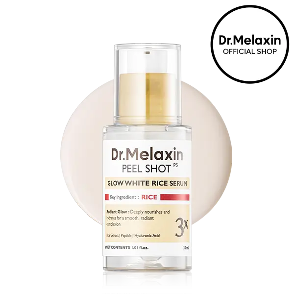 [Dr.melaxin Official] Peel Shot Glow Rice PDRN Serum 30ml Facial Skin Care Smooth Texture For Pore Care Korean Skin Care