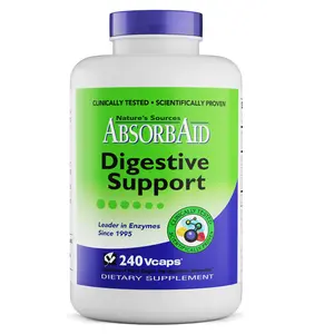 AbsorbAid Original Formula Digestive Enzyme Blend - XL 240 veggie capsules for better digestion & absorption of the foods you eat - recommended by doctors