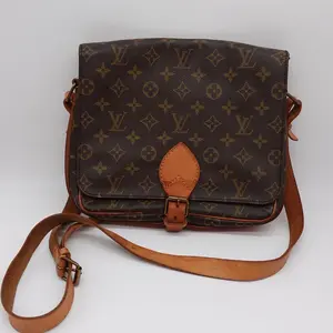 Pre-owned Louis Vuitton Coated Canvas Crossbody Bags Cartouchiere Handbag Monogram Canvas GM