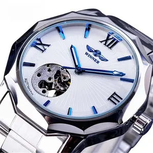 Swiss Famous Watch Winner Men's Fashion Casual Elegant Hollow Automatic Mechanical Watch