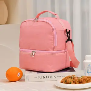 Natural Fiber Insulated Lunch Bag - Sustainable Hemp & Jute Cooler for Work