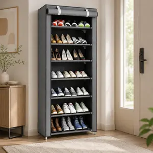 Shoe Rack Organizer, 6/10-Tier Space-Saving Storage Shelf for Sneakers, Boots, Entryway & Closet
