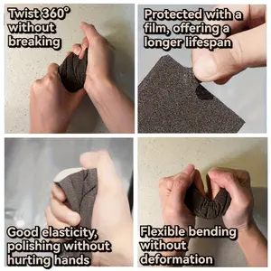 Department Store 1/3/6/9/12pcs Carborundum Sponge, Emery Magic Sponge Eraser, Scrub Wipe, Pot Bottom Cleaning Descaling Brush, Iron Rust Removal