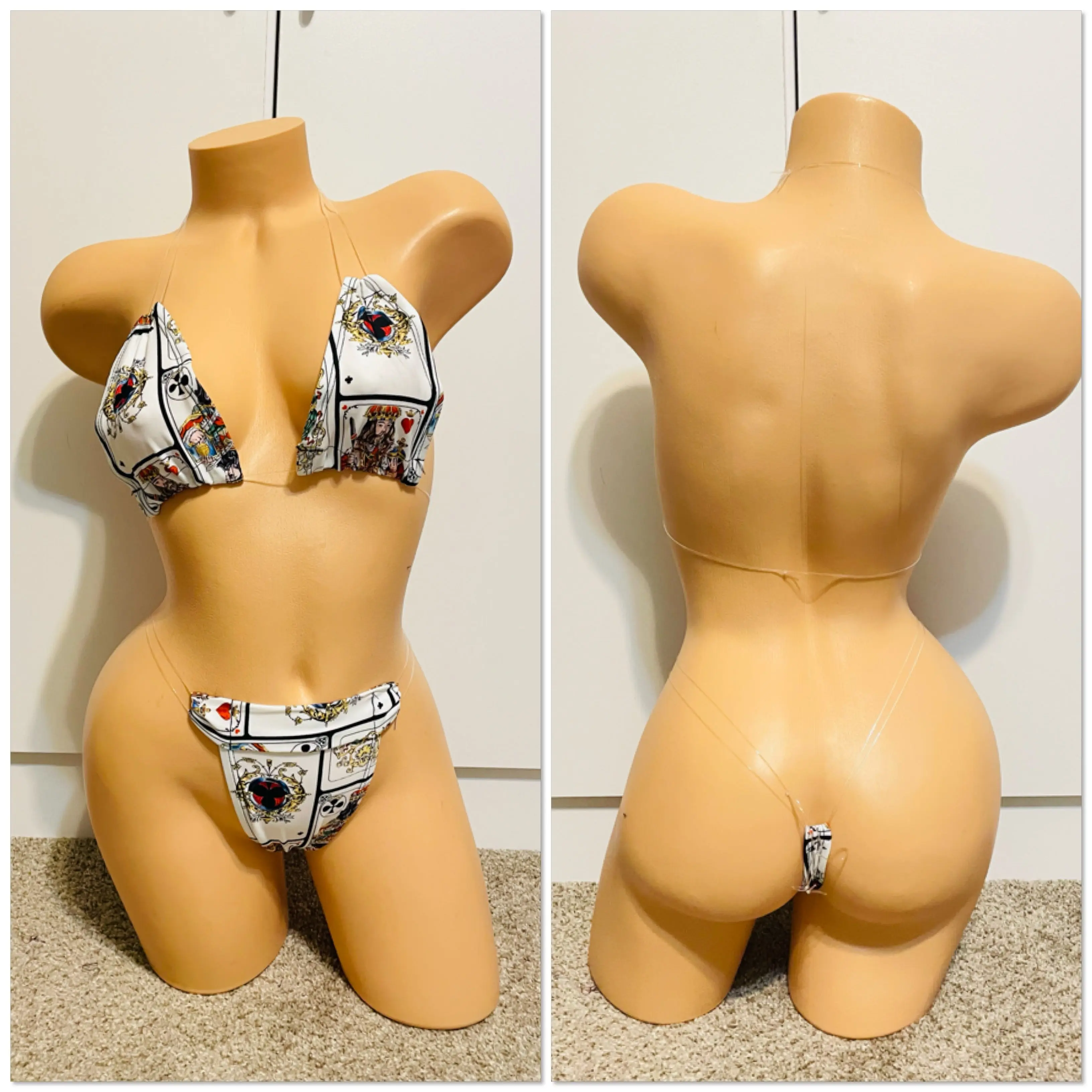 White Clear String Bikini Outfit