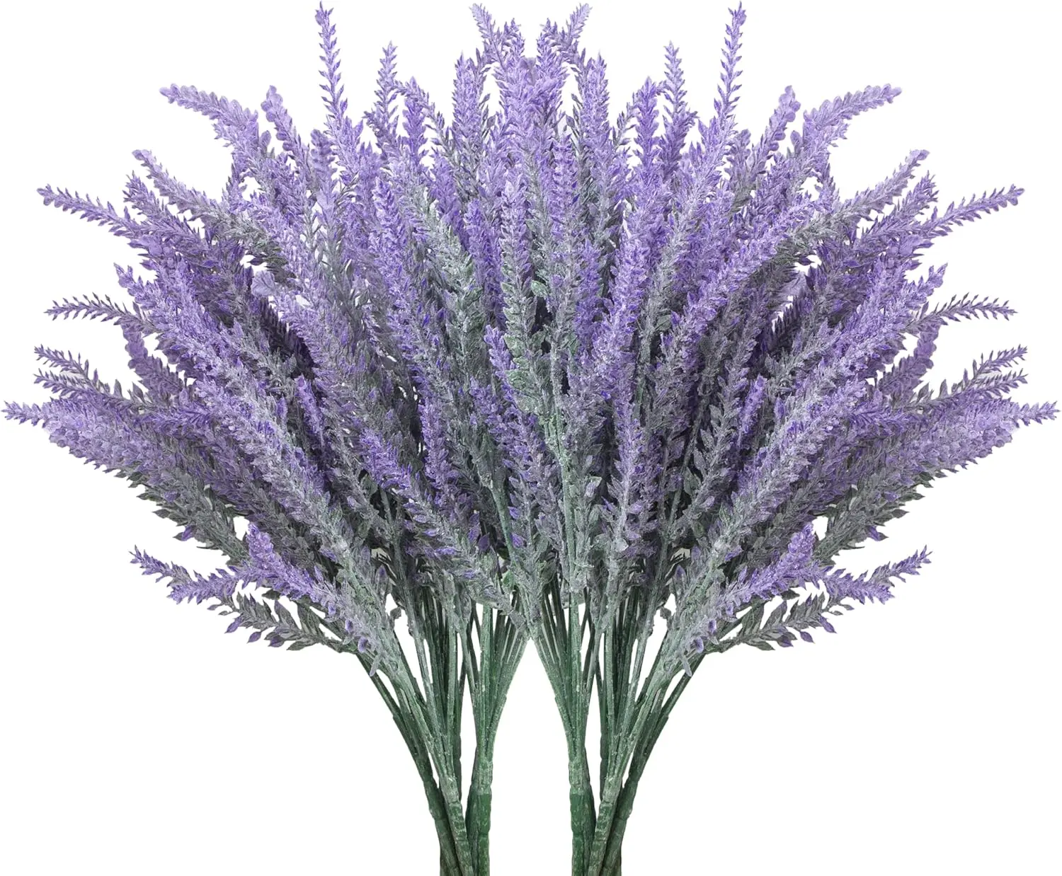 10Pcs Artificial Lavender Faux Plastic Plants Purple Flowers for Home Wedding Kitchen Garden Patio Porch Window Box Office Table Centerpieces Indoor Outdoor Decor (Purple)